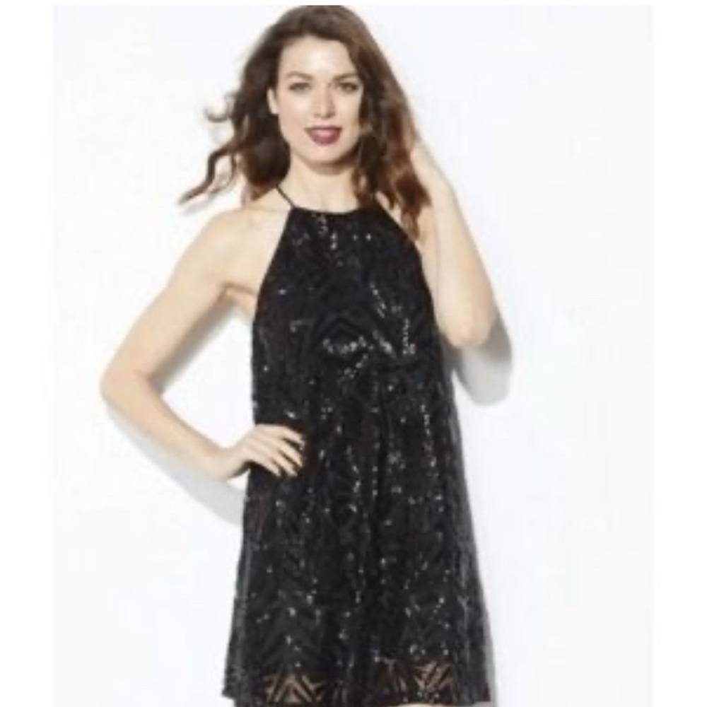 Everly Black Sequin Dress